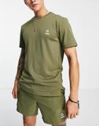 Gym 365 Performance T-shirt & Shorts Set In Khaki-green