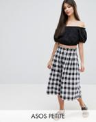 Asos Petite Linen Prom Skirt - Multi