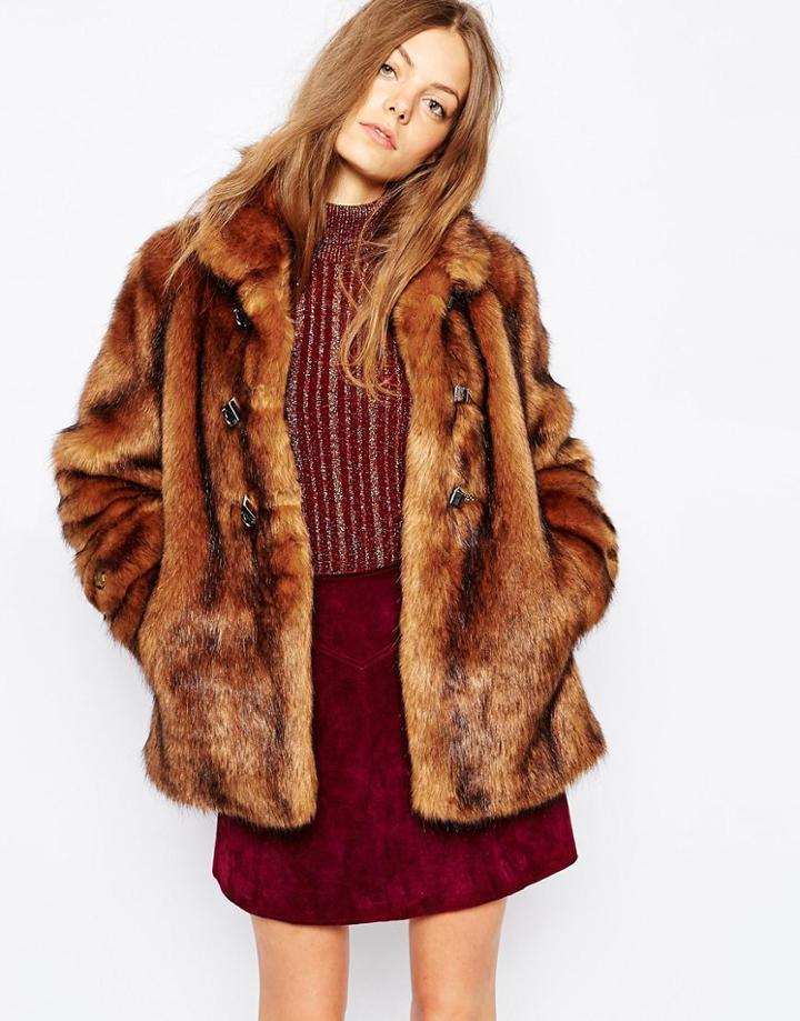 Urbancode Faux Grizzly Fur Jacket - Grizzly