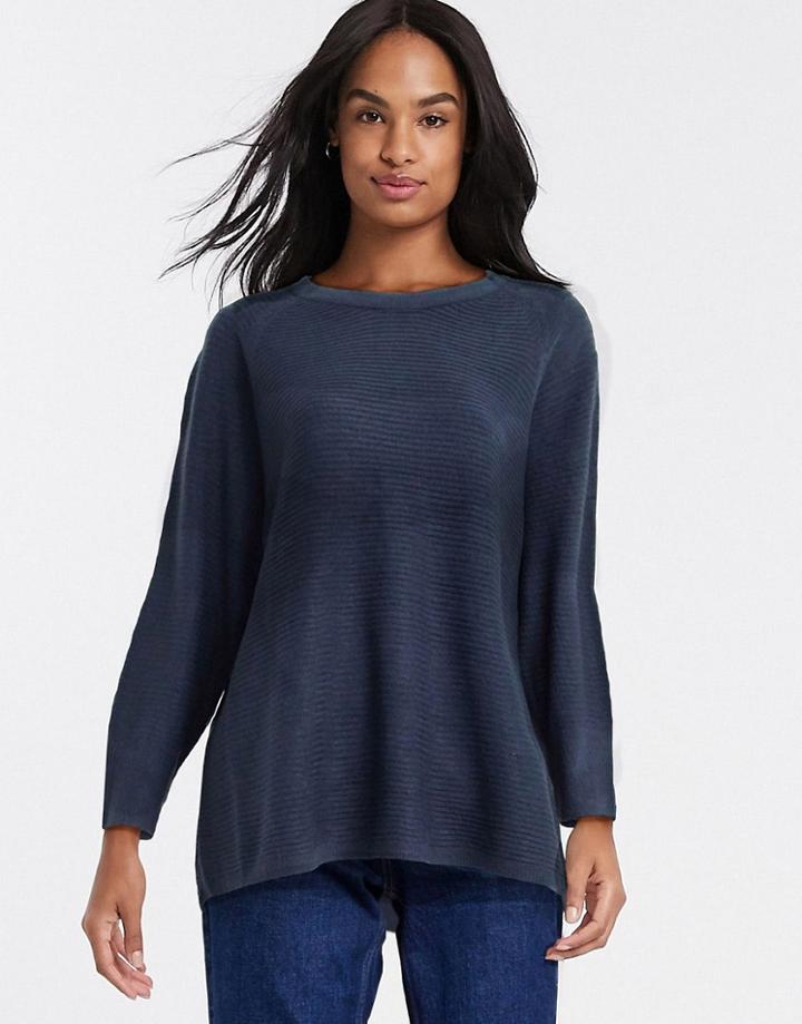 Jdy Mathison 3/4 Sleeve Sweater In Navy