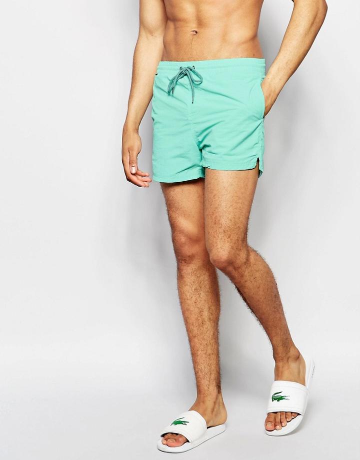 Pull & Bear Swim Shorts In Mint Green - Green
