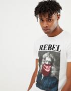 Jack & Jones Originals T-shirt With Rebel Graphic - White