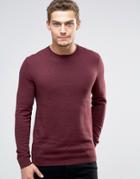 Esprit Crew Neck Cashmere Mix Sweater - Red