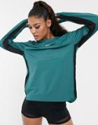 Asos 4505 Long Sleeve Top With Mesh Side-black