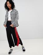 Noisy May Lonnie High Waisted Pants With Side Stripe - Black