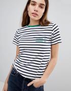 New Look Comme Ci Stripe Tee - Blue
