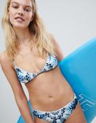 Rip Curl Tie Dye Fixed Triangle Bikini Top - Navy