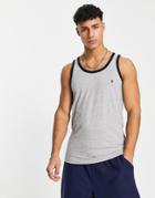 French Connection Ringer Tank Top In Light Gray