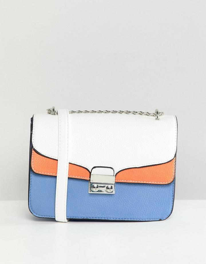 Stradivarius Color Block Xbody Bag With Chain Handle - Multi
