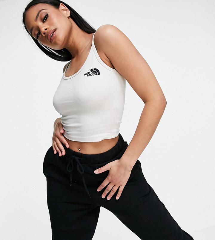 The North Face Simple Dome Tank Top In Cream Exclusive To Asos-white