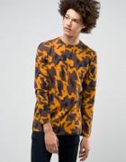 Weekday Peter Print Long Sleeve Top - Beige