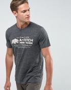 Abercrombie & Fitch Slim Fit T-shirt Tech Logo In Black - Black