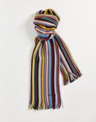 Paul Smith Classic Stripe Scarf In Multi