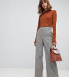 Warehouse Wide Leg Pants In Check - Multi