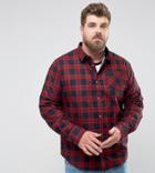 Brave Soul Plus Checked Shirt - Red