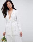 Asos Edition Embellished Blazer-white