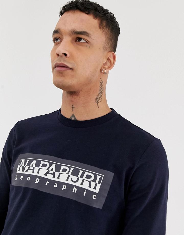 Napapijri Tribe Sele Long Sleeve Top In Navy - Navy