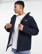 Tommy Hilfiger Performance Logo Hooded Windbreaker Jacket In Navy