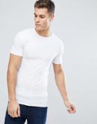 Asos Muscle Fit T-shirt With Crew Neck In White - White