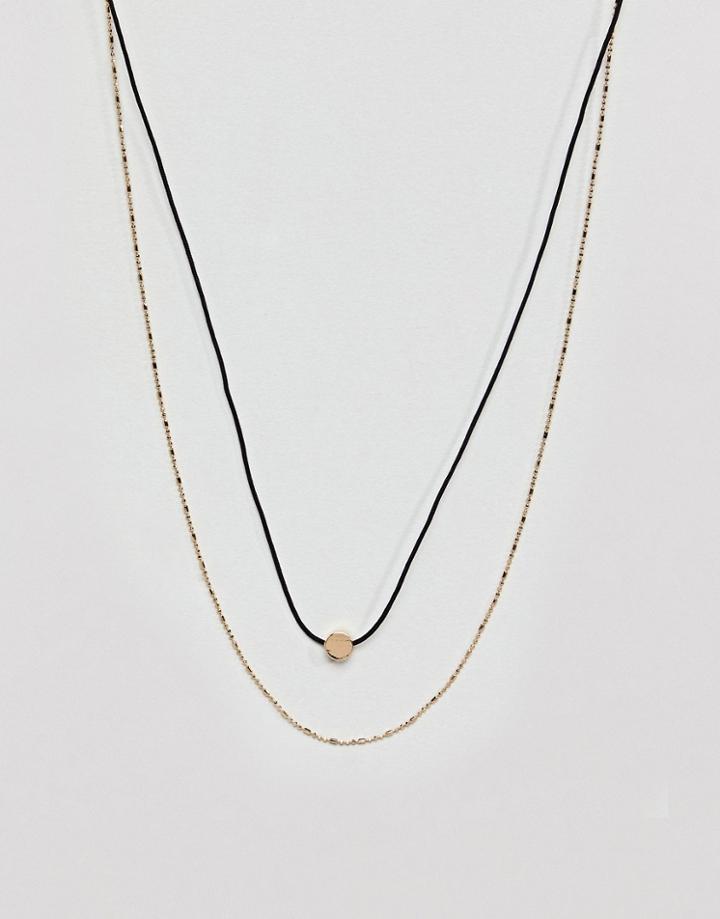 Designb Coin & Chain Necklace Exclusive To Asos - Gold