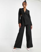 4th & Reckless Wide Leg Suit Pants In Black