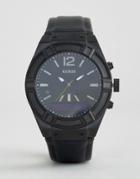 Guess Connect C0001g5 Leather Smart Watch 45mm - Black