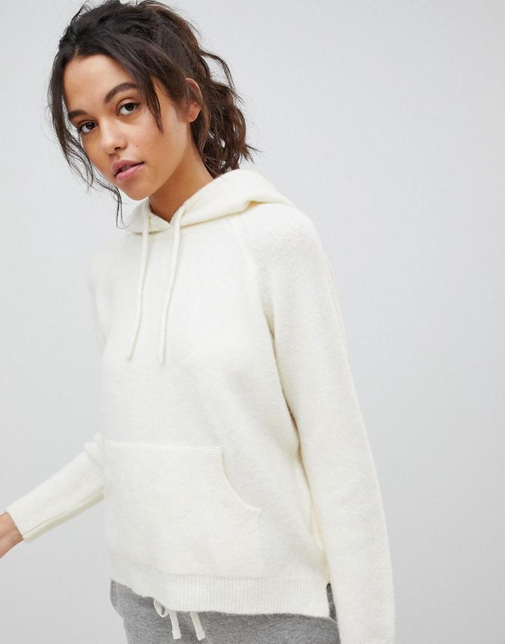 Micha Lounge Fluffy Knit Hoodie - Cream