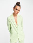 Extro & Vert Oversized Blazer In Lime Green