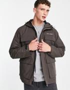 Night Addict Four Pocket Utility Jacket With Cuff Adjuster In Brown - Part Of A Set