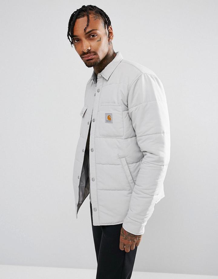Carhartt Wip Sheldon Padded Shirt Jacket - Gray