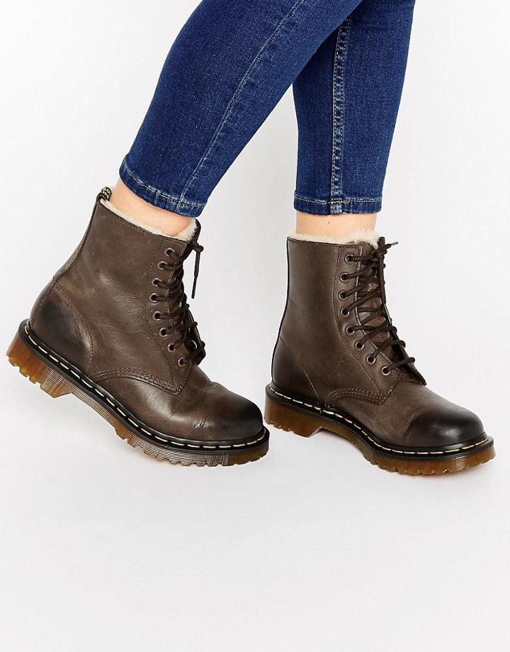 Dr Martens Serena 8-eye Boots - Brown