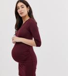 New Look Maternity Midi Dress-red