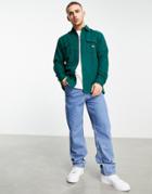 Tommy Jeans Badge Logo Brushed Twill Relaxed Fit Overshirt In Green