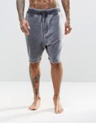 Asos Loungewear Drop Crotch Burn Out Shorts - Charcoal
