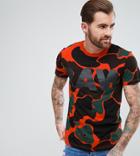 G-star X 25 Pharrell Logo T-shirt Blaze Orange Camo - Orange