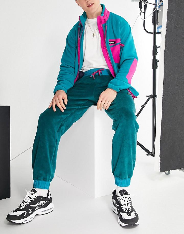 Berghaus Oversized Fleece Sweatpants In Teal-blue