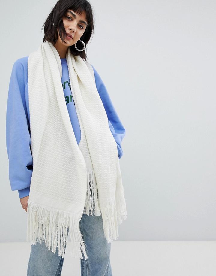 Weekday Linen Mix Scarf - White