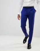 Asos Wedding Super Skinny Smart Pants In Bright Blue - Blue