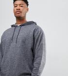 Asos Design Tall Oversized Hoodie In Charcoal Interest Fabric - Gray