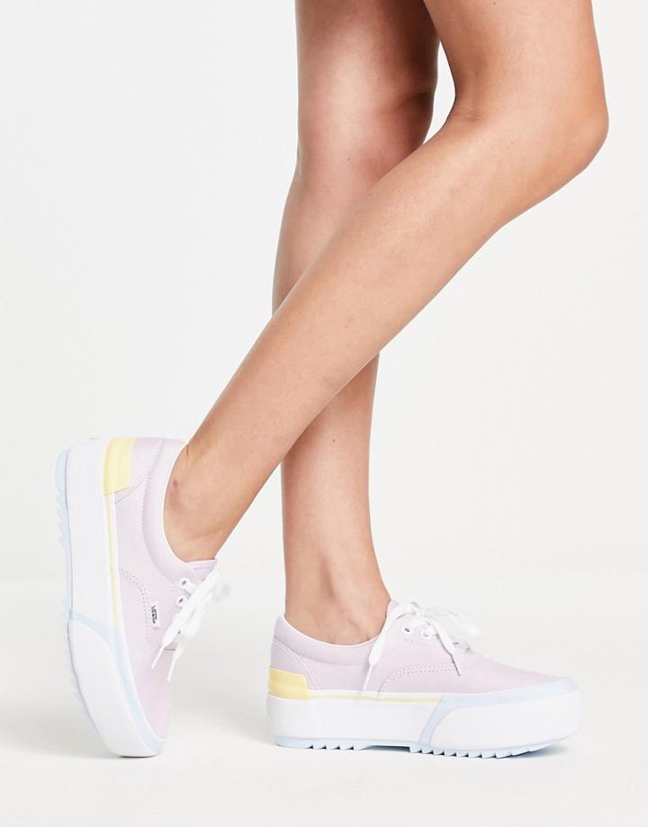 Vans Era Stacked Sneakers In Pastel Color Block-multi