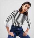 Warehouse Long Sleeve T-shirt In Stripe - Multi