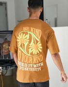Jack & Jones Originals Oversized T-shirt With Be Kind Back Print In Brown