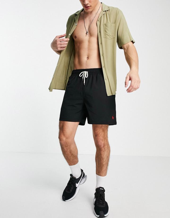 Polo Ralph Lauren Traveller Swim Shorts In Black