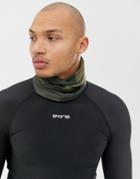 Skins Running Technical Neck Warmer In Khaki - Green