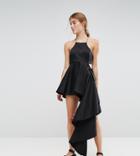 Weekday Press Collection Asymmetric Dress-black