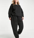 Only Plus High Waist Sweatpants In Black
