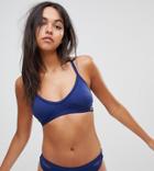 Free Society Meshin Around Navy Bikini Top