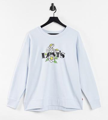 Levi's Graphic Logo Sweatshirt In Blue-blues