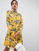 Vila Long Sleeved Shirt Dress - Yellow