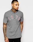 Diesel Polo T-daniel-aa Pique With 1978 Applique In Gray - Dark Gray